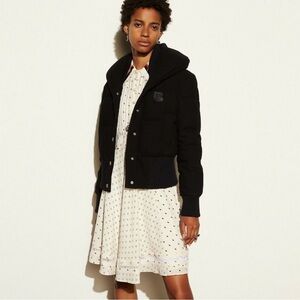 Coach wool short Puffer black